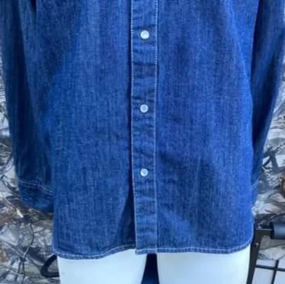 Levi's Barstow Triple Stitch High Quality Pearl Snap Western Shirt Men's Medium - Picture 4 of 16